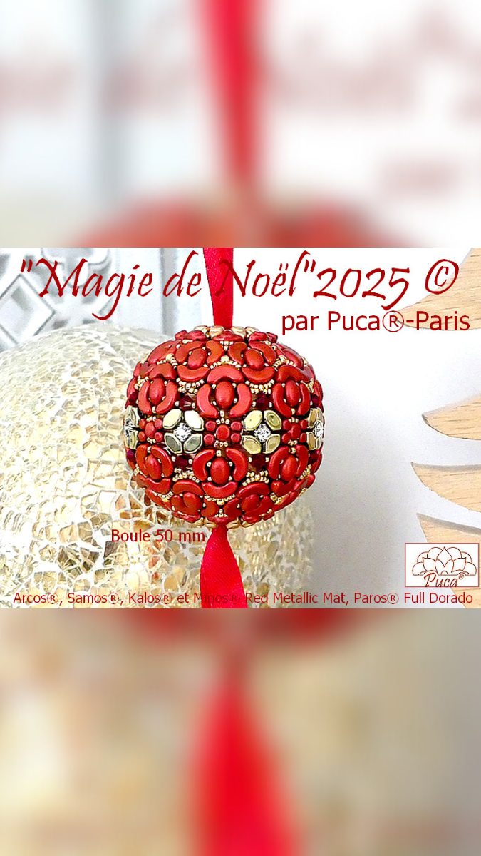 La Magie de Noël bead ball by Puca® - The Magic of Christmas
