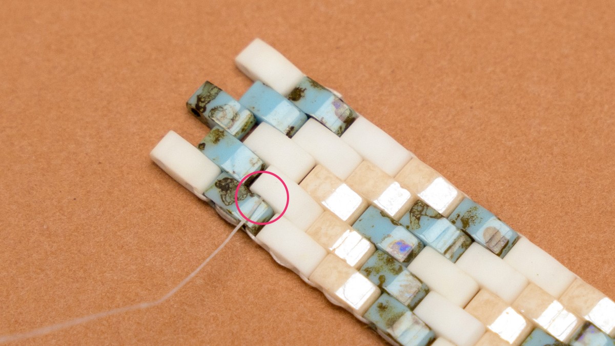 Half Tila Miyuki Beads Bracelet : Step 8