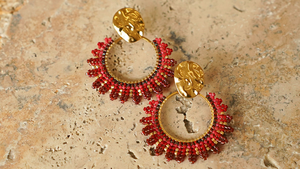 Schema Soleil earrings in Herringbone Schema Soleil earrings in Herringbone