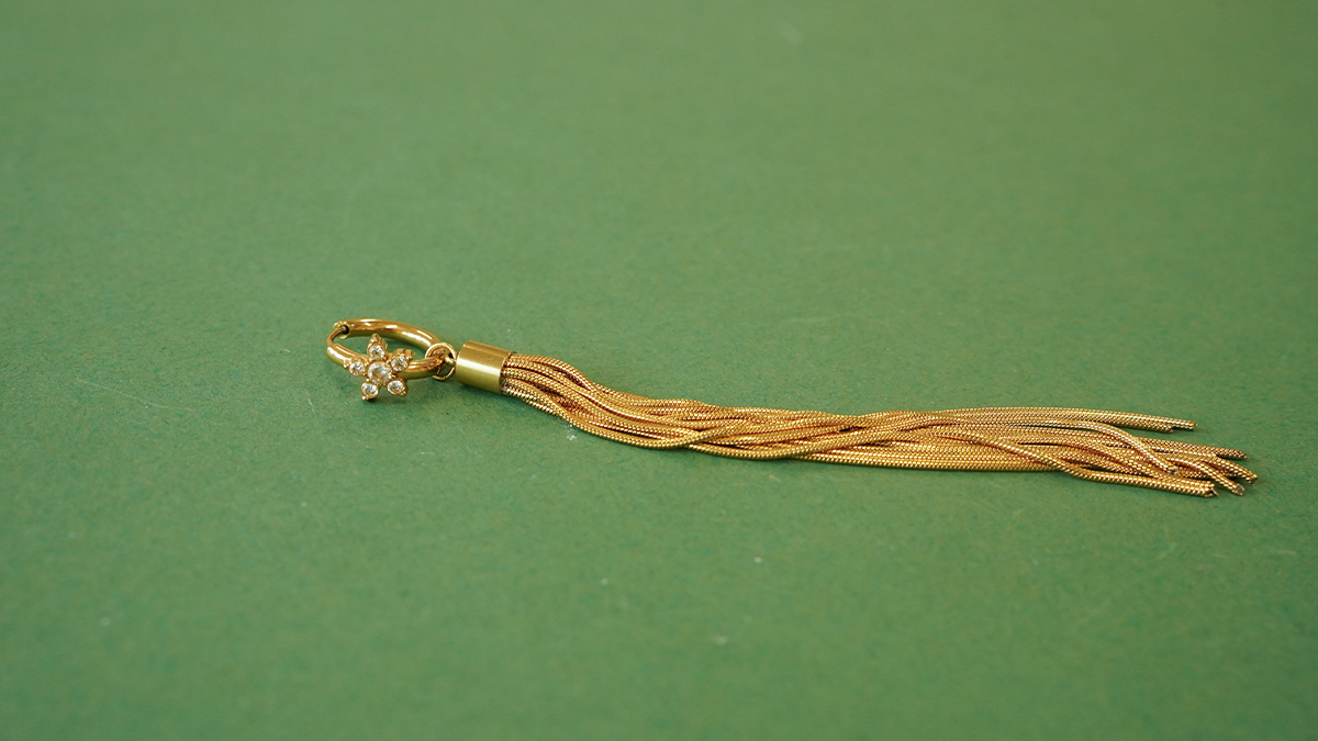 Serpentine fringe earrings : Step 6