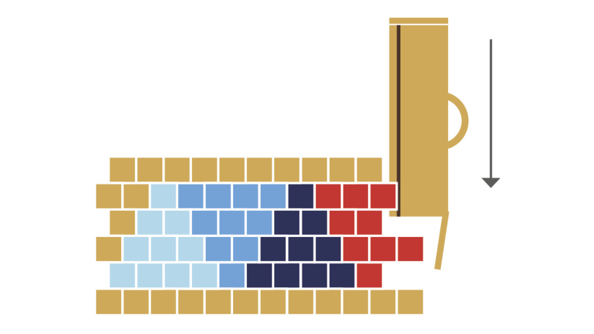 Triangle bracelet with Miyuki 11/0 beads in peyote pair : Step 10