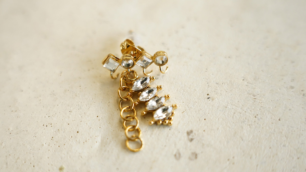 Stainless steel charms dangling earrings : Step 2