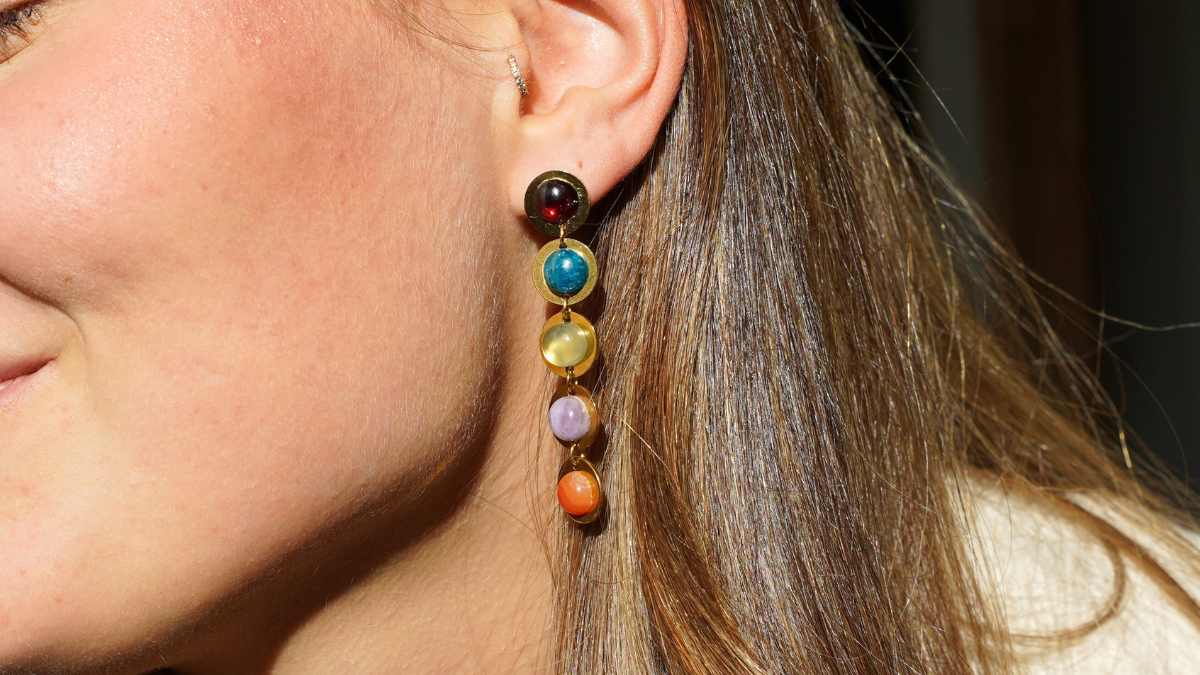 Schema  Gemstone pendant earrings