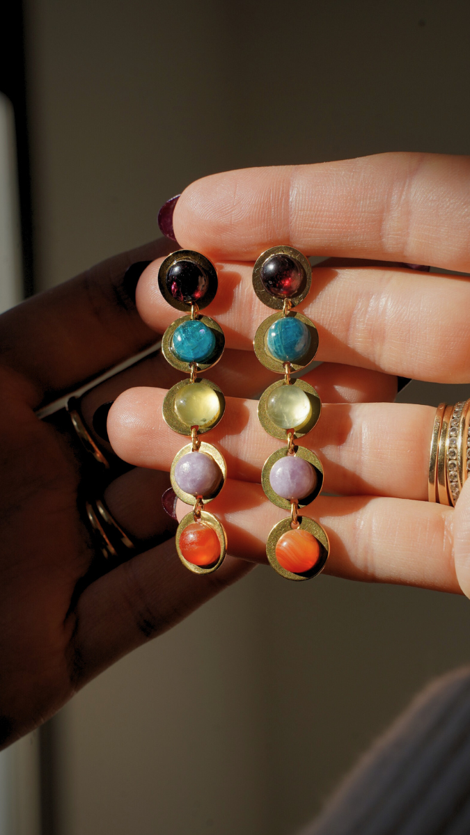 Schema  Gemstone pendant earrings