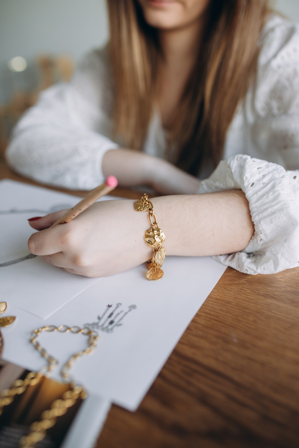 Bracelet charms dorés