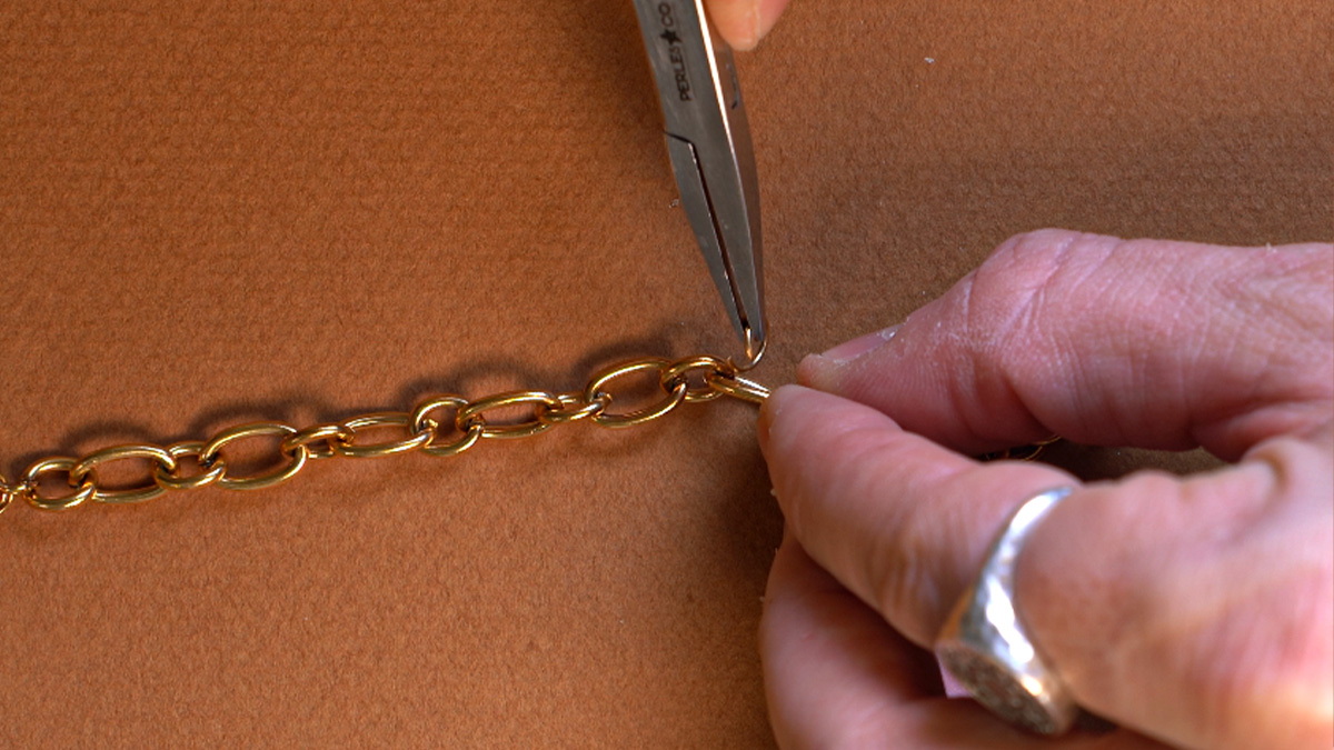 DIY bag jewelry stainless steel charms and resin beads : Step 4