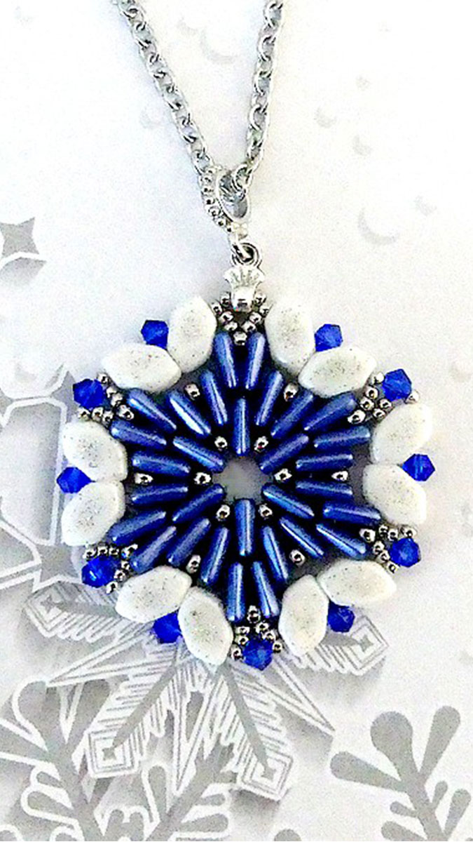 Schema  Rose des Sables pendant by Puca