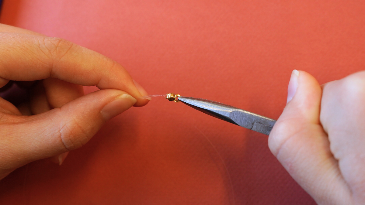 Gemstone pendant earrings : Step 1