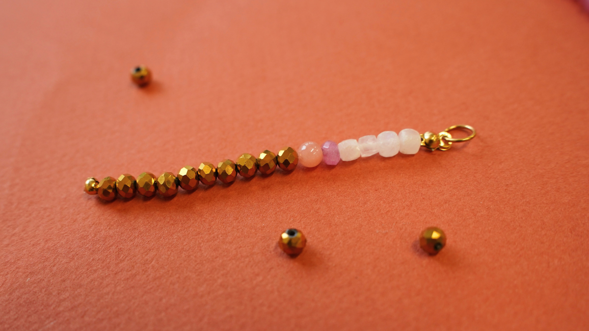 Gemstone pendant earrings : Step 6