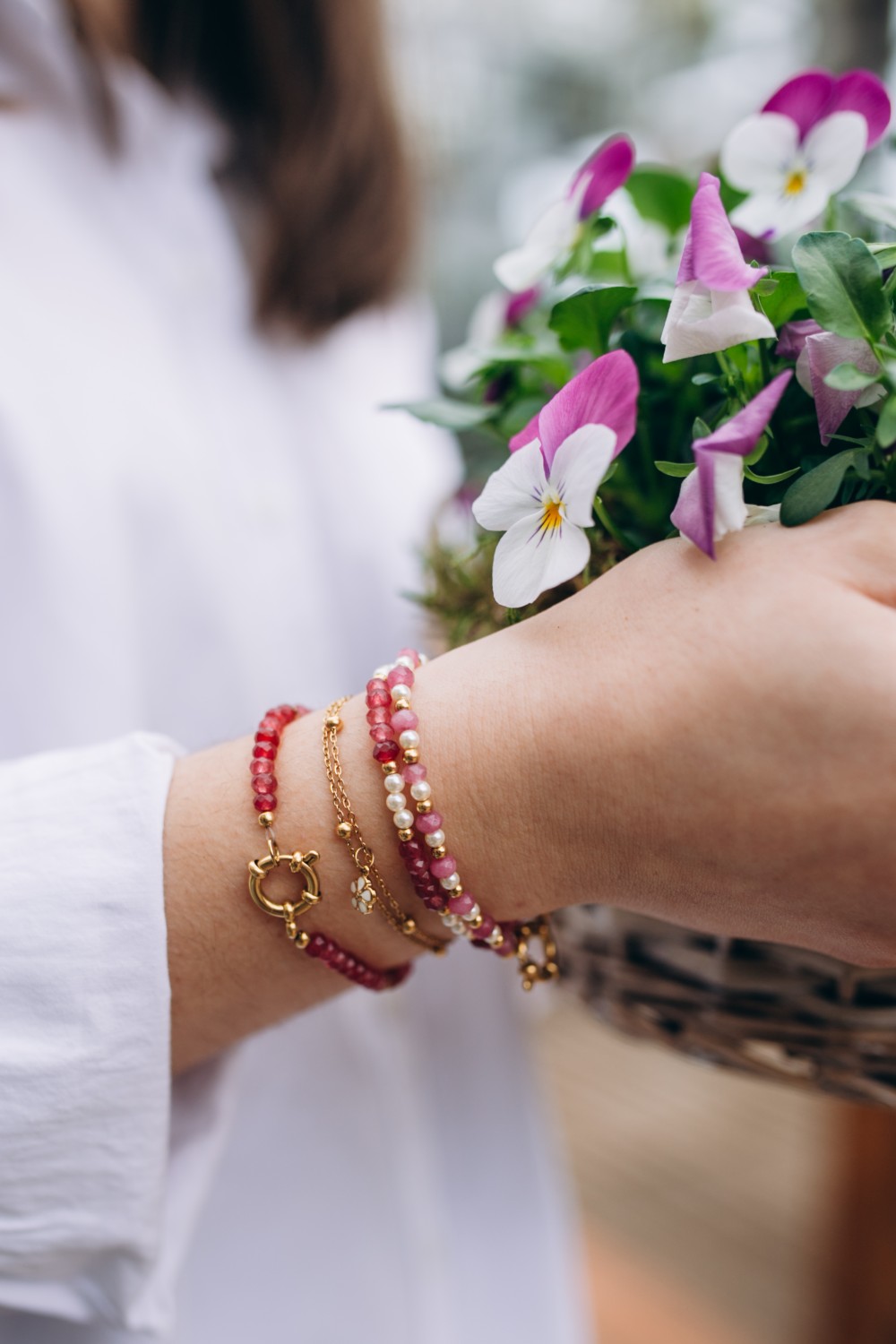 Schema  Assortment of natural stone bracelets