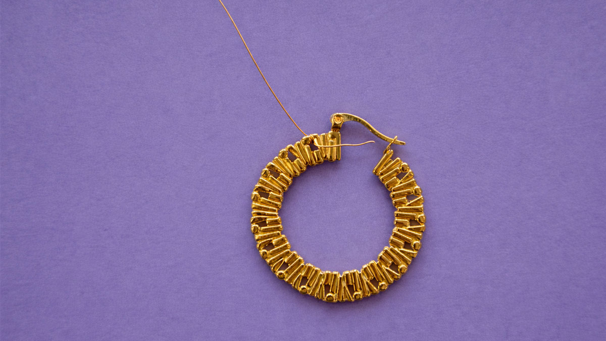 Creoles in seed beads and natural stones : Step 1 Creoles in seed beads and natural stones : Step 1