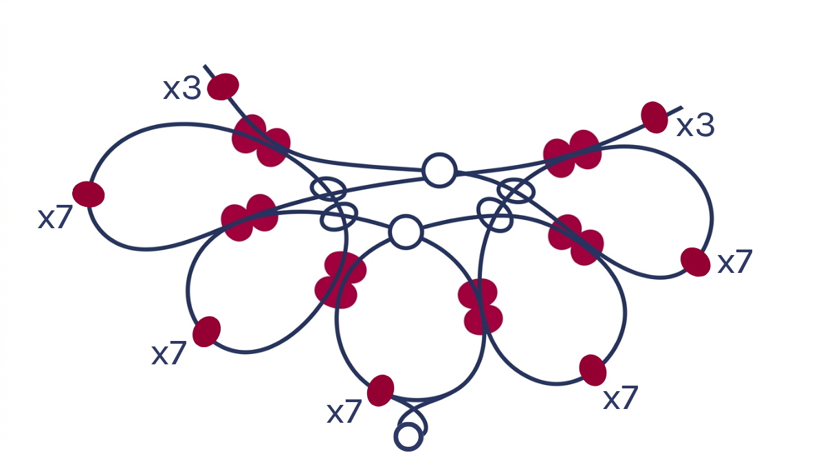 Miyuki 6/0 seed bead flower weave necklace : Step 8