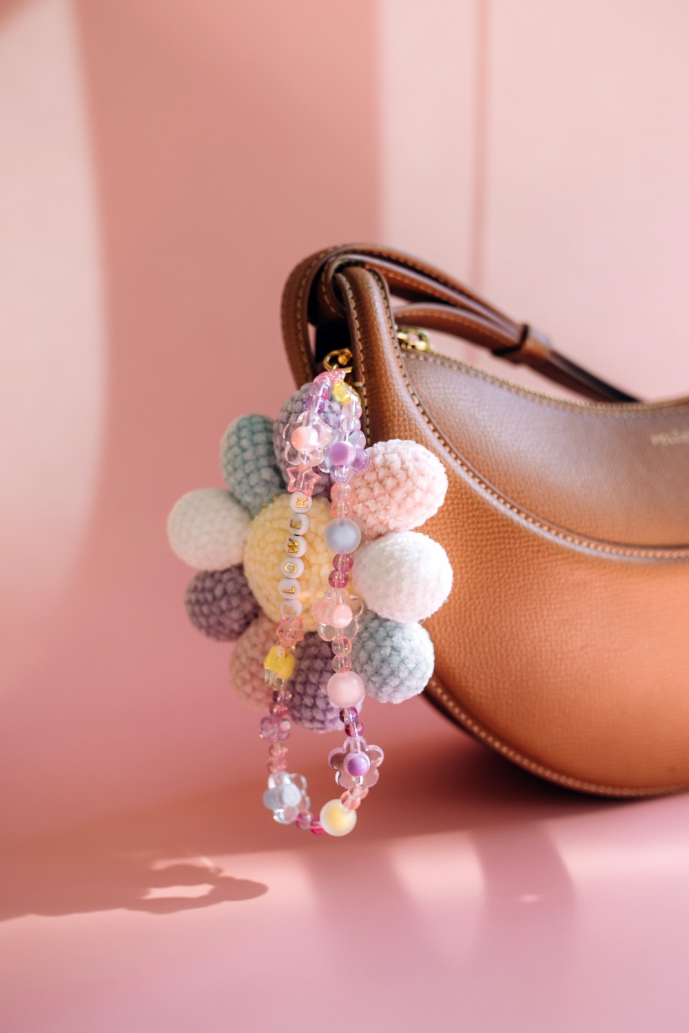 Crochet flower bag jewelry