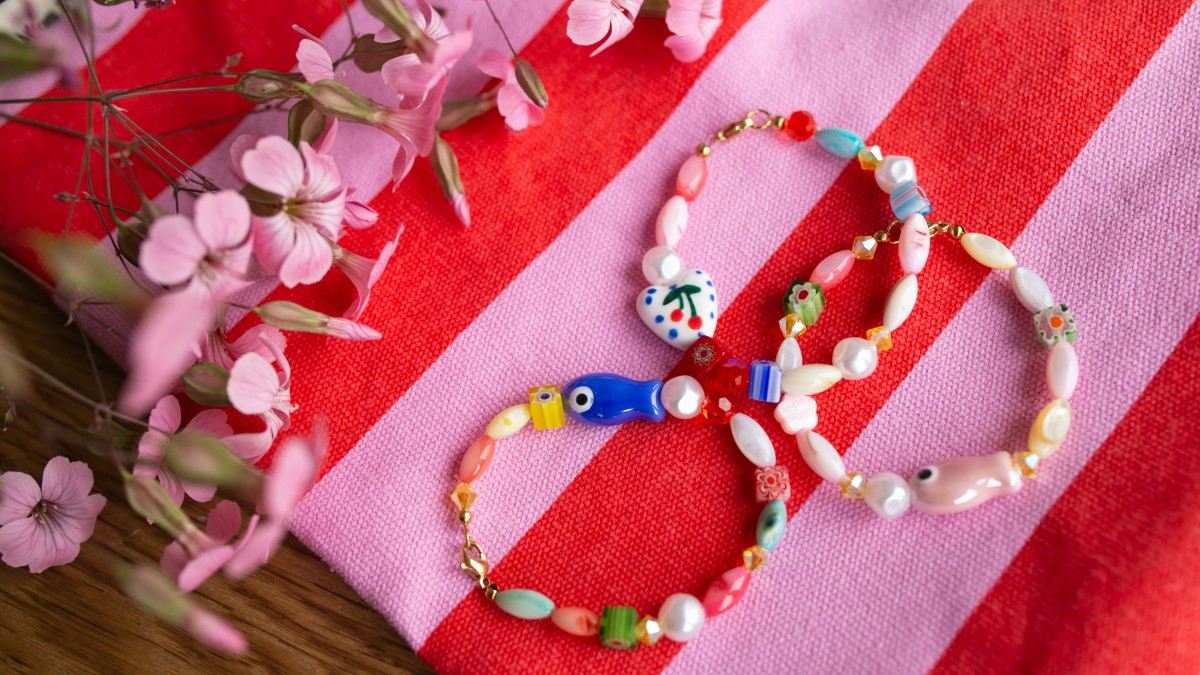 Schema  DIY: Trio of colorful ceramic beaded bracelets, Millefiori and Preciosa
