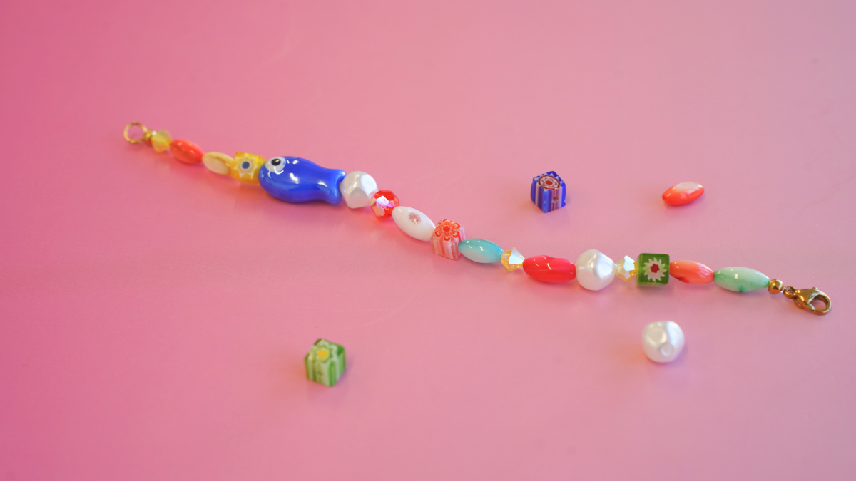 DIY: Trio of colorful ceramic beaded bracelets, Millefiori and Preciosa : Step 3