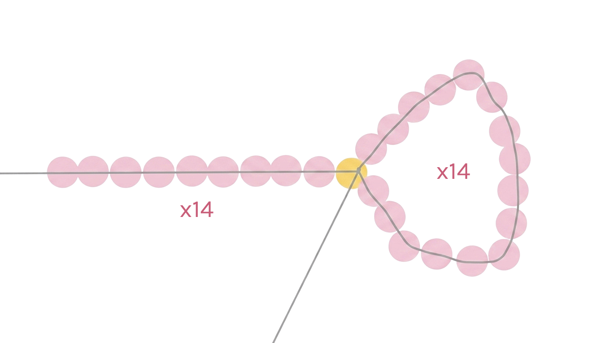 DIY Mother's Day bag jewelry: pearly bead and letter bow keyring : Step 7