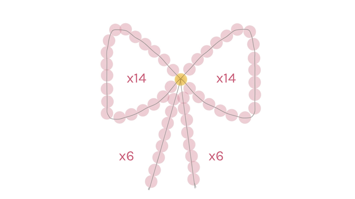 DIY Mother's Day bag jewelry: pearly bead and letter bow keyring : Step 8