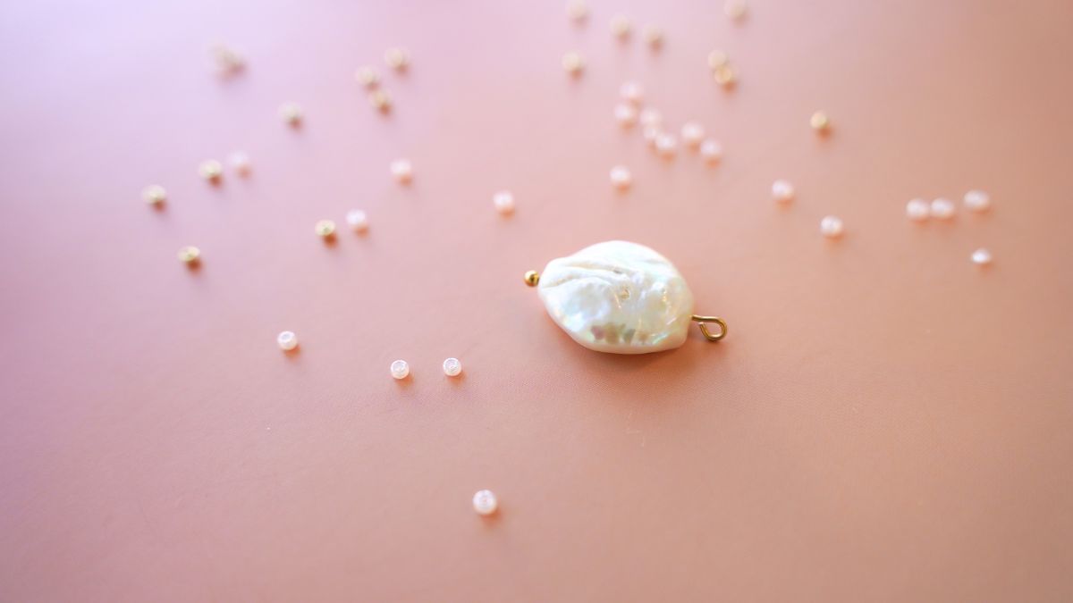Miyuki pearl &amp; freshwater pearl long necklace : Step 2
