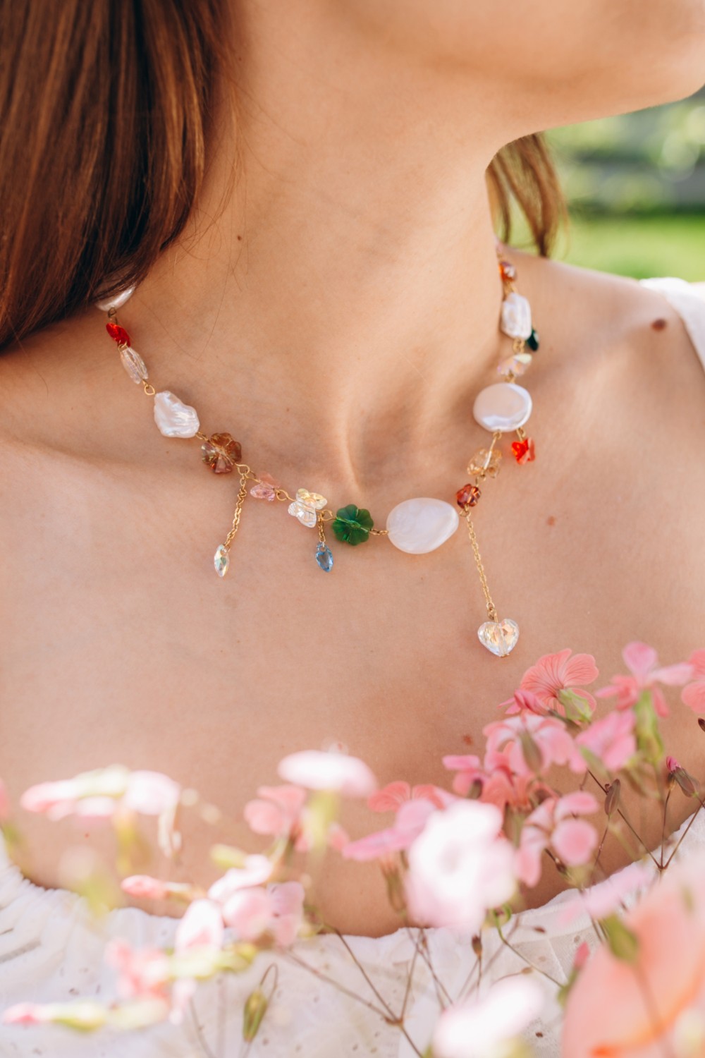 Schema  PureCrystal and pearly beads necklace