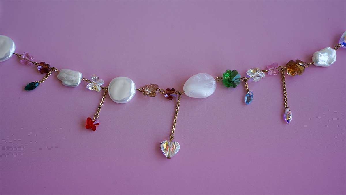 PureCrystal and pearly beads necklace : Step 5