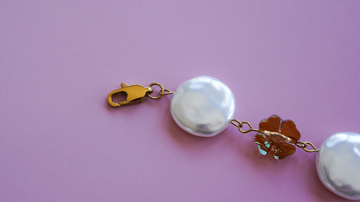 PureCrystal and pearly beads necklace : Step 6