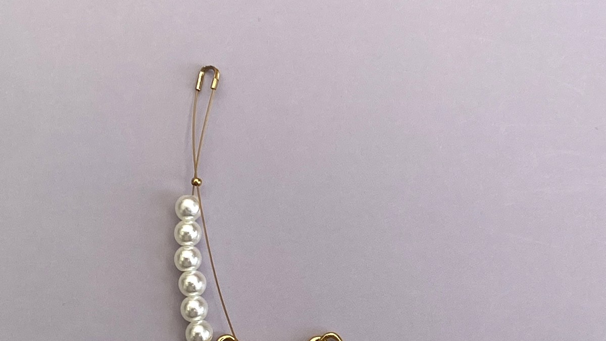 Stainless steel necklace with imitation pearls and ceramic beads : Step 9 Stainless steel necklace with imitation pearls and ceramic beads : Step 9