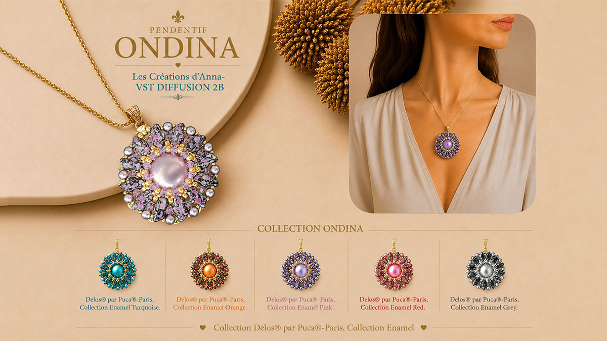 Schema Ondina pendant by Les Créations d'Anna® - Les Créations d'Anna Schema Ondina pendant by Les Créations d'Anna® - Les Créations d'Anna