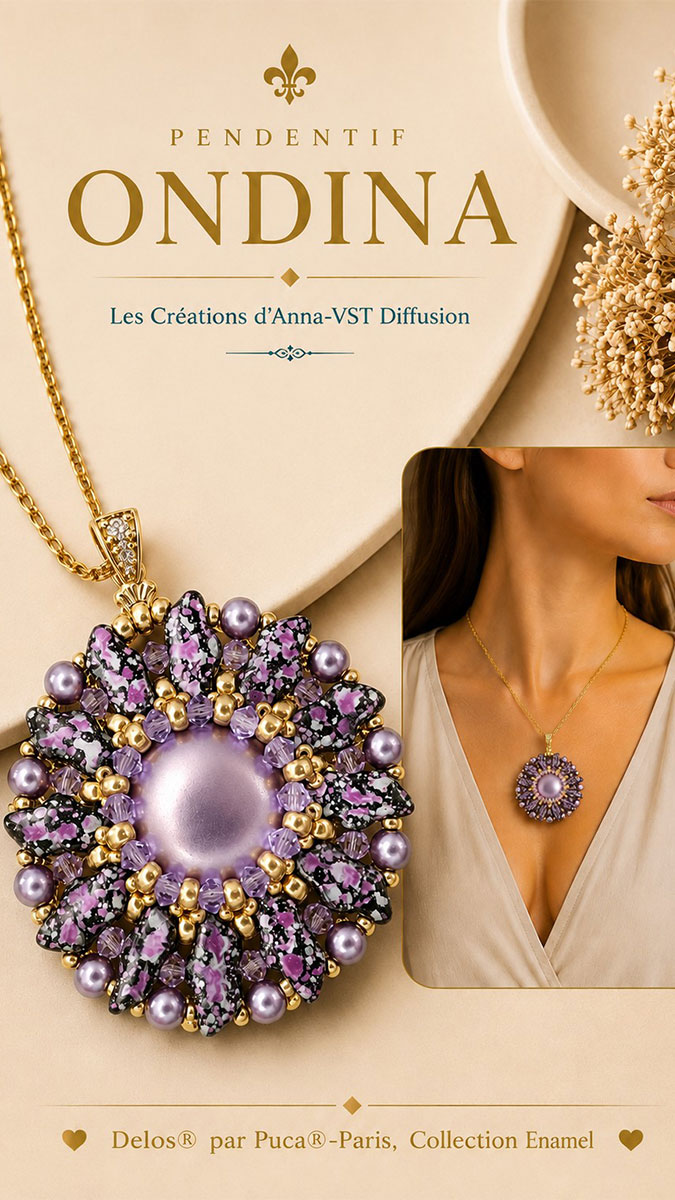 Schema Ondina pendant by Les Créations d'Anna® - Les Créations d'Anna Schema Ondina pendant by Les Créations d'Anna® - Les Créations d'Anna