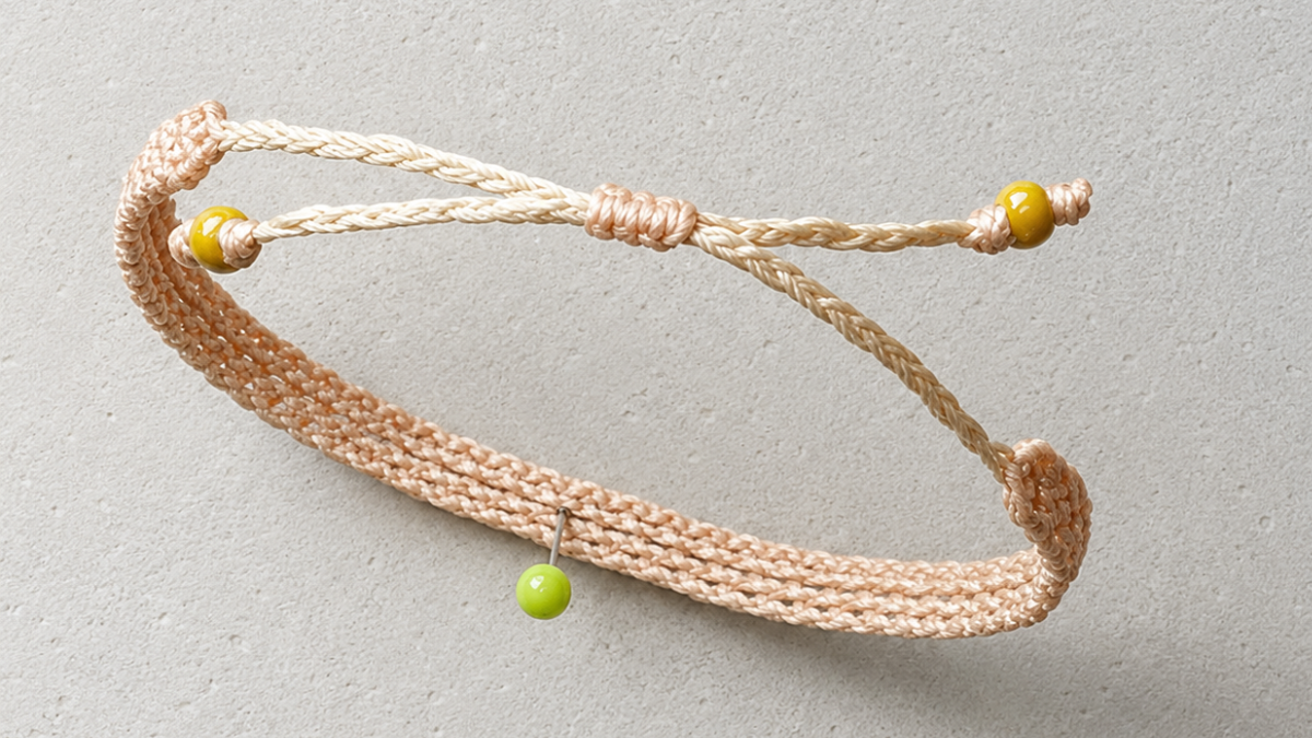 Micro-macramé bracelet with charms : Step 21 Micro-macramé bracelet with charms : Step 21