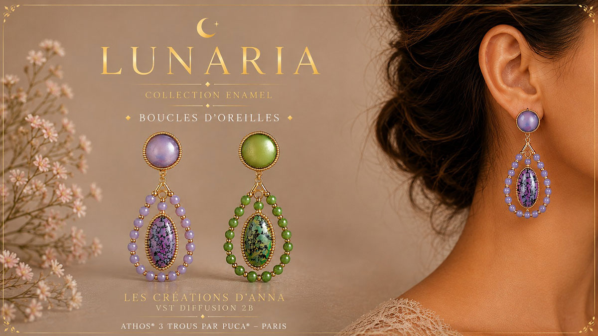 Lunaria earrings by Les créations d'Anna® - France Lunaria earrings by Les créations d'Anna® - France