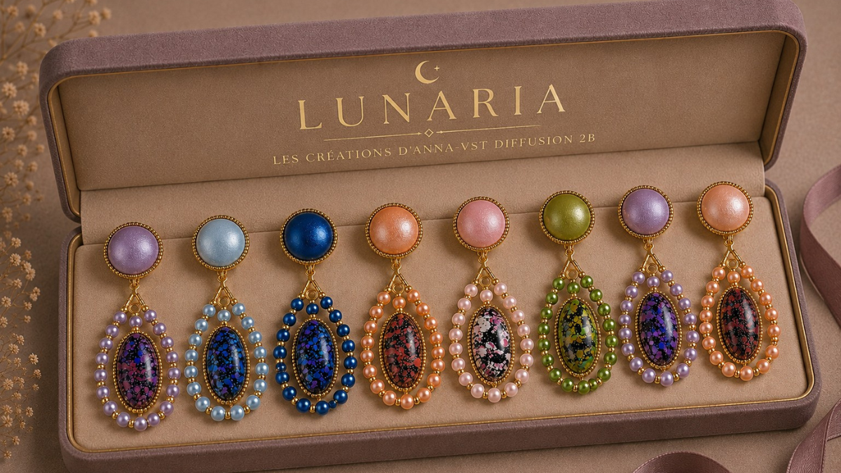Schema Lunaria earrings by Les créations d'Anna® - France Schema Lunaria earrings by Les créations d'Anna® - France