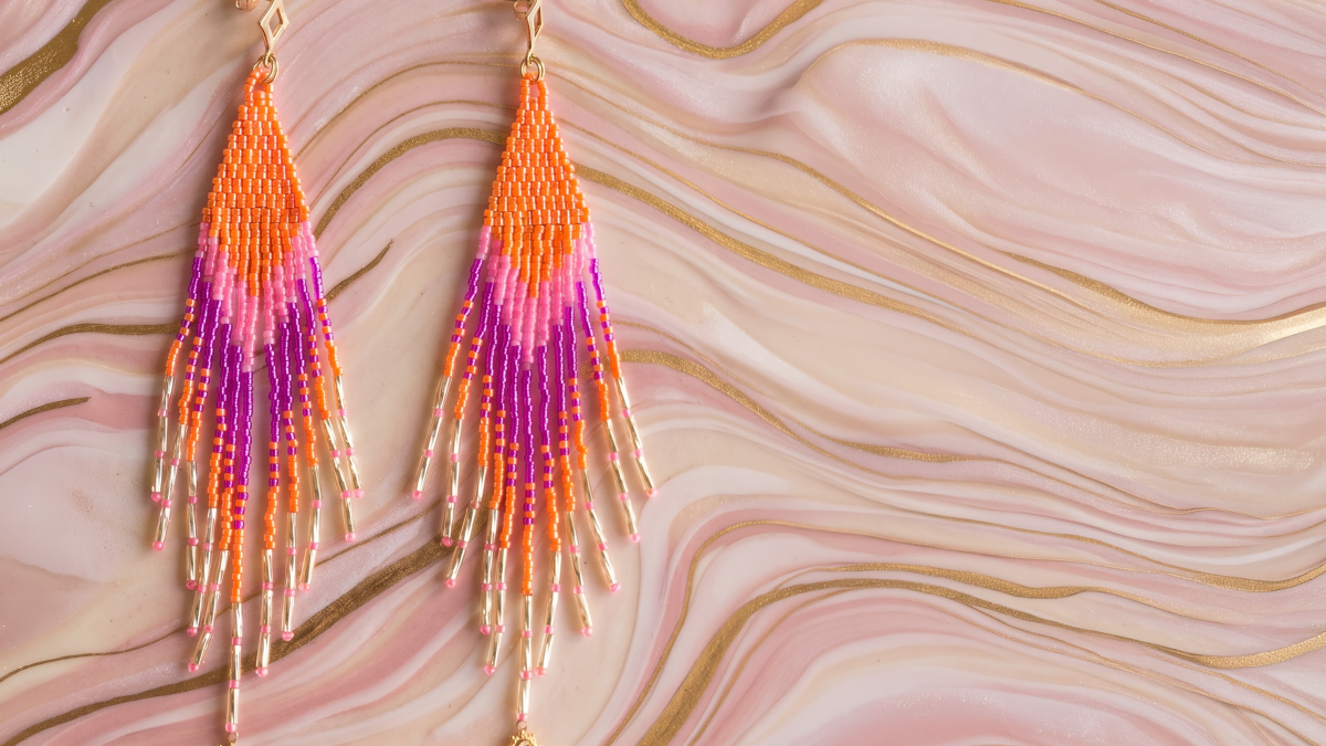 Schema  Double Brick Stitch Earrings