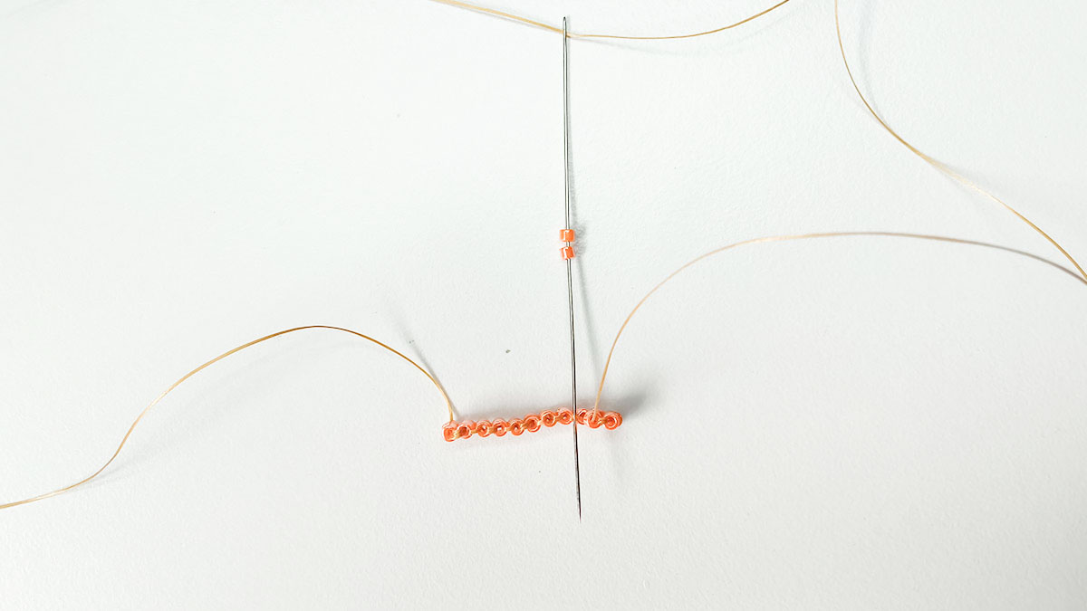 Double Brick Stitch Earrings : Step 7
