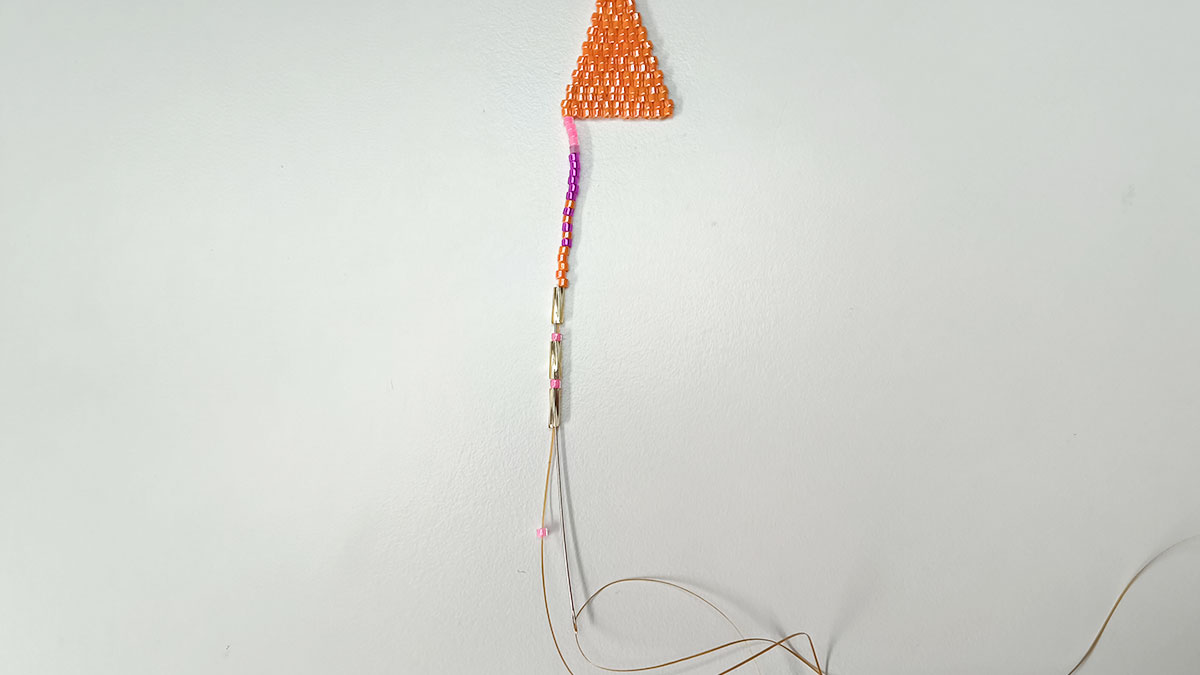 Double Brick Stitch Earrings : Step 11