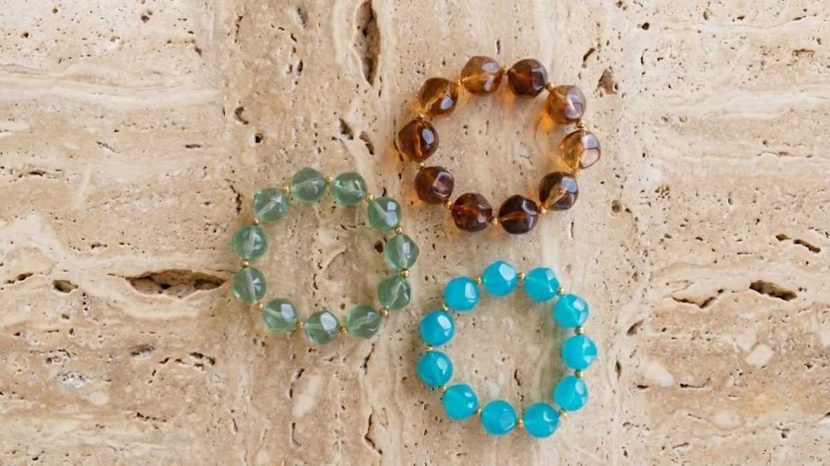 Bracelets perles rondes résine Bracelets perles rondes résine