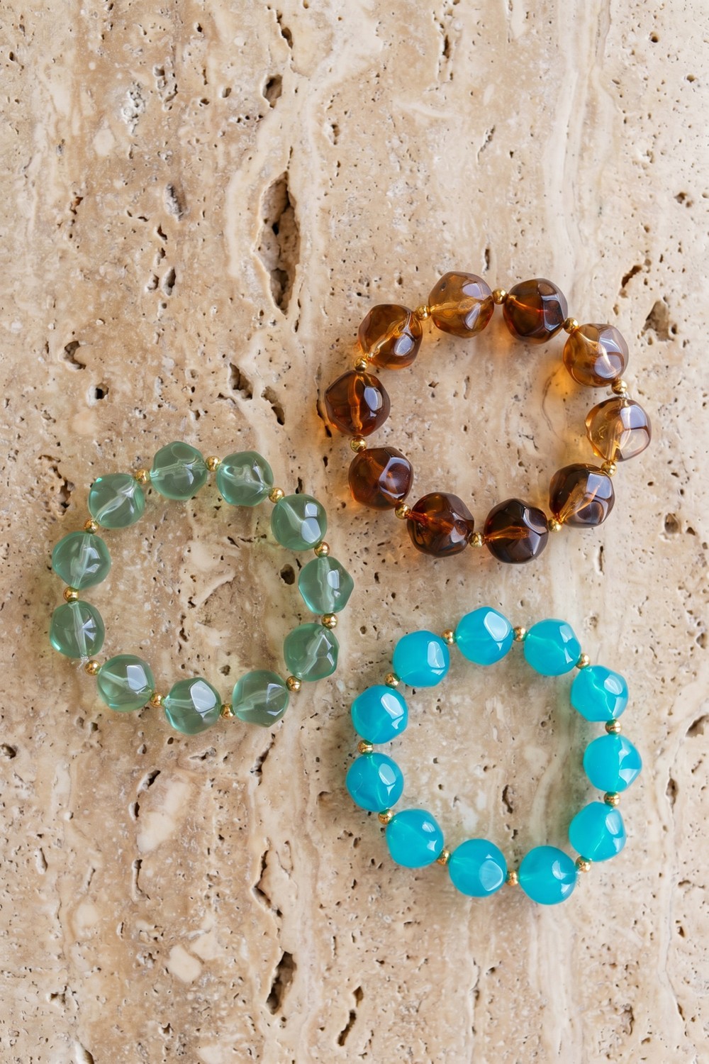 Schema  Resin Round Bead Bracelets