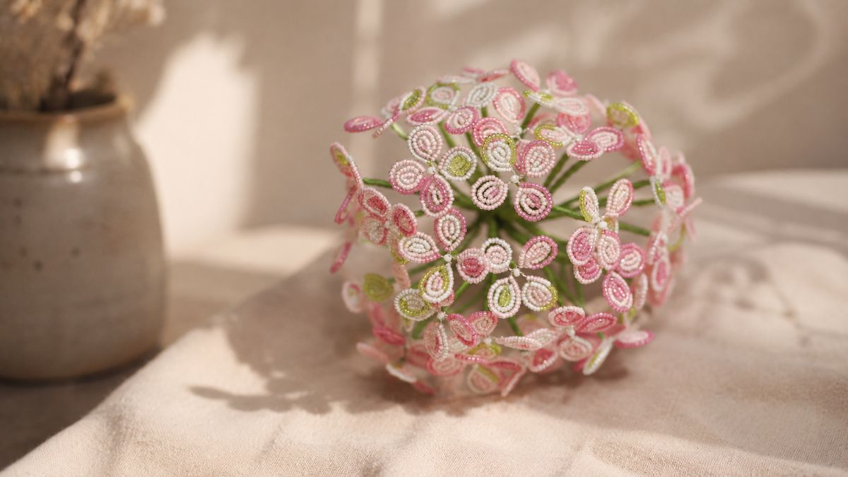 Schema  Miyuki Seed Bead Flower - Hydrangea