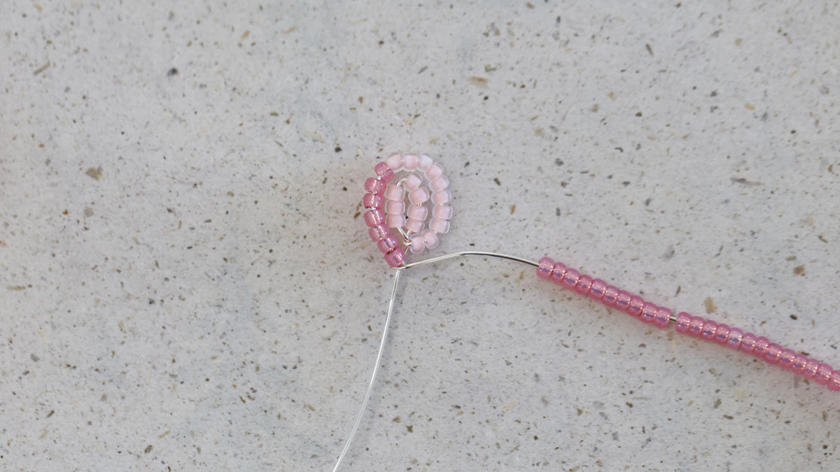 Miyuki Seed Bead Flower - Hydrangea : Step 3