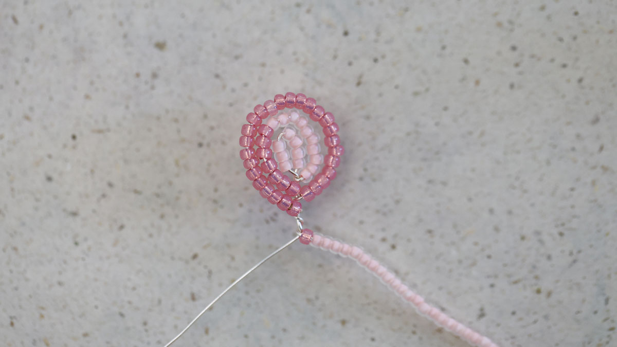 Miyuki Seed Bead Flower - Hydrangea : Step 4