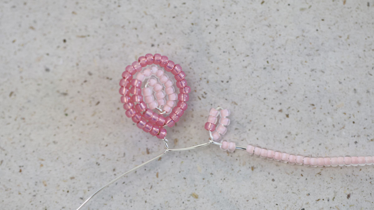 Miyuki Seed Bead Flower - Hydrangea : Step 5