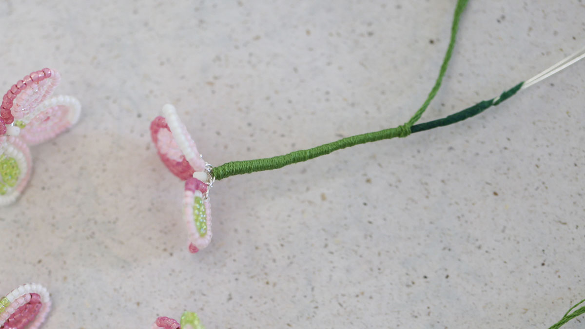 Miyuki Seed Bead Flower - Hydrangea : Step 13