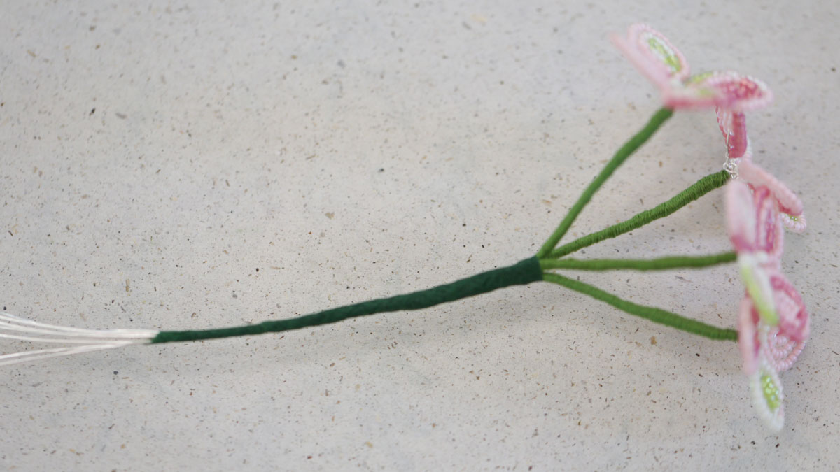 Miyuki Seed Bead Flower - Hydrangea : Step 14