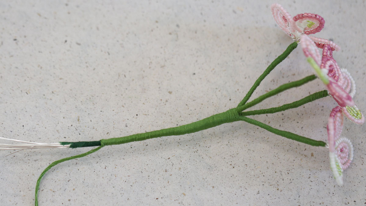 Miyuki Seed Bead Flower - Hydrangea : Step 15