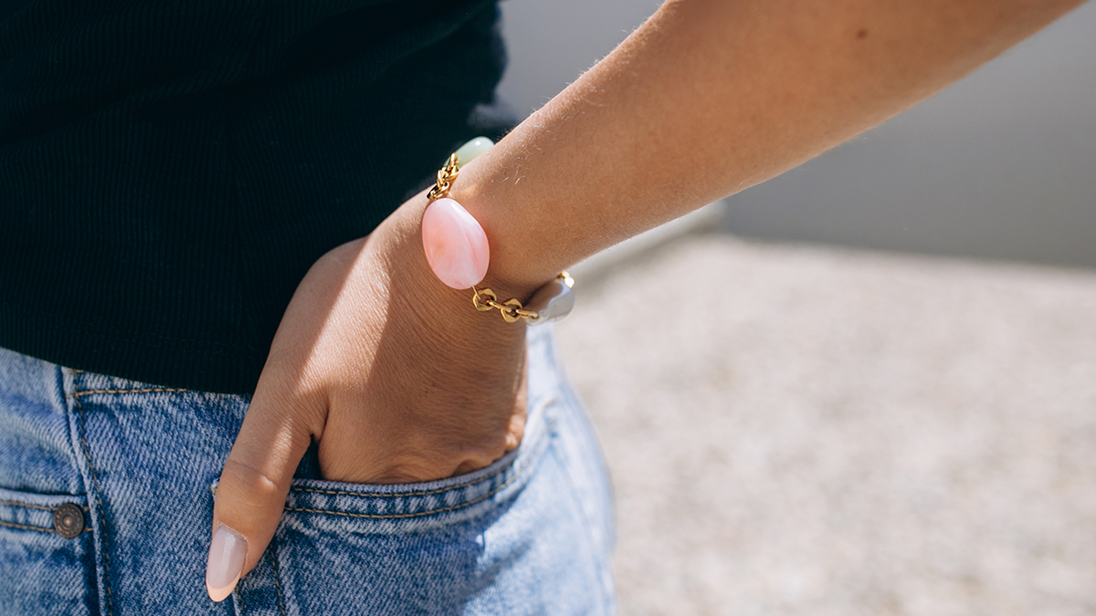 Schema Tutorial: Resin Bead Bracelet with a Gold Chain Schema Tutorial: Resin Bead Bracelet with a Gold Chain