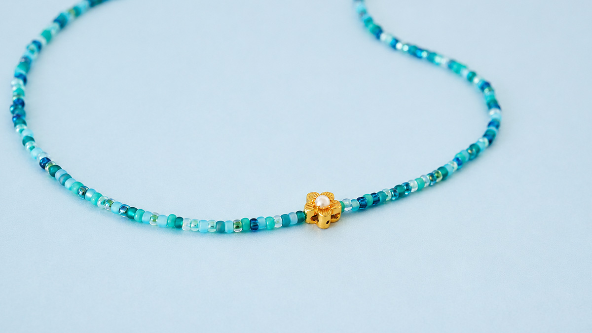 Turquoise Miyuki Seed Bead Necklace : Step 2
