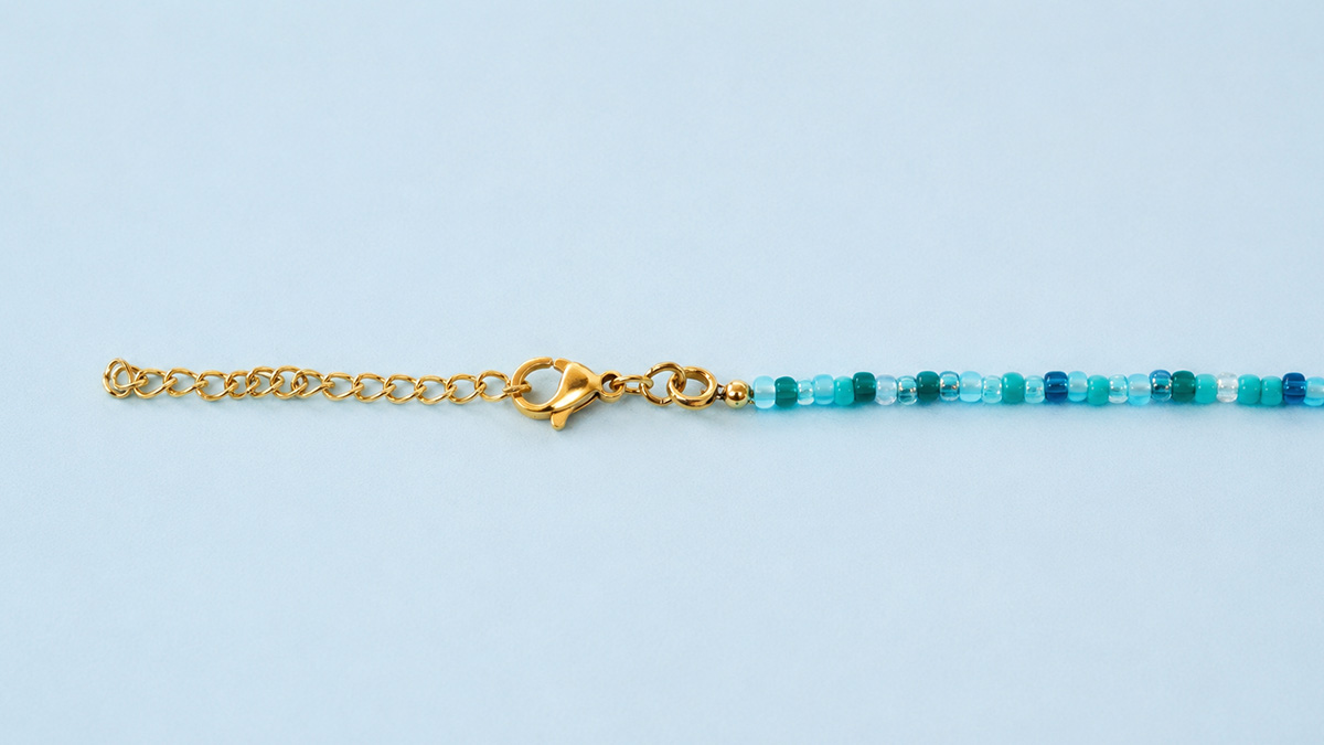 Turquoise Miyuki Seed Bead Necklace : Step 3
