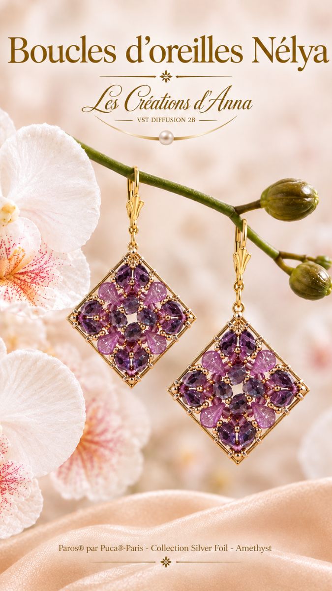 Schema  Nelya Earrings by Les créations d'Anna®