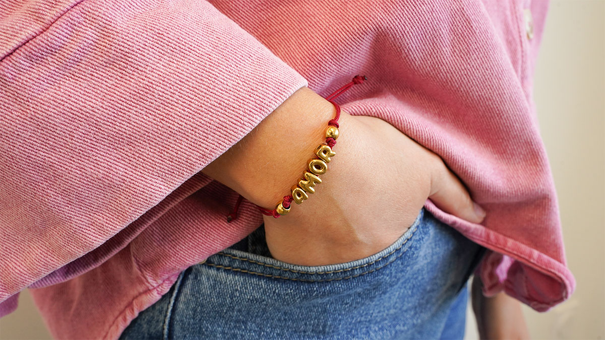 Schema Cord bracelet with stainless steel letter Schema Cord bracelet with stainless steel letter