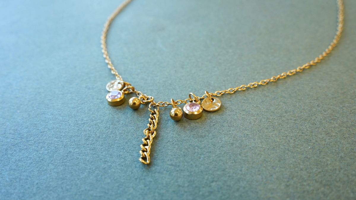 Birthstone and Stainless Steel Charm Necklace : Step 2