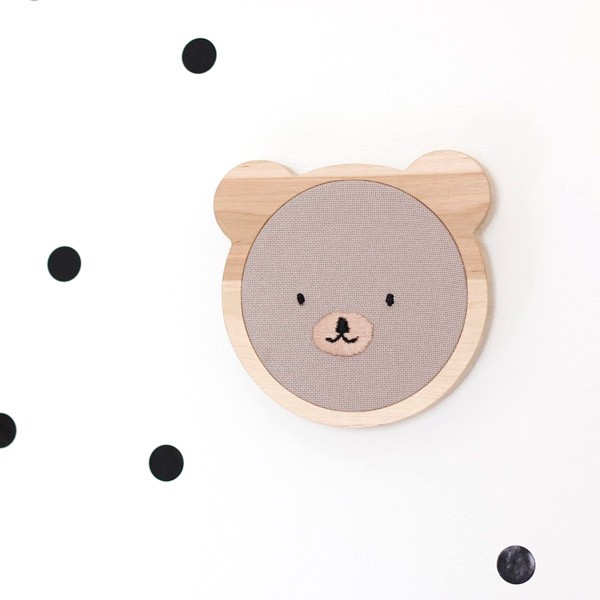 Schema  Embroider a teddy bear with a bear head embroidery drum